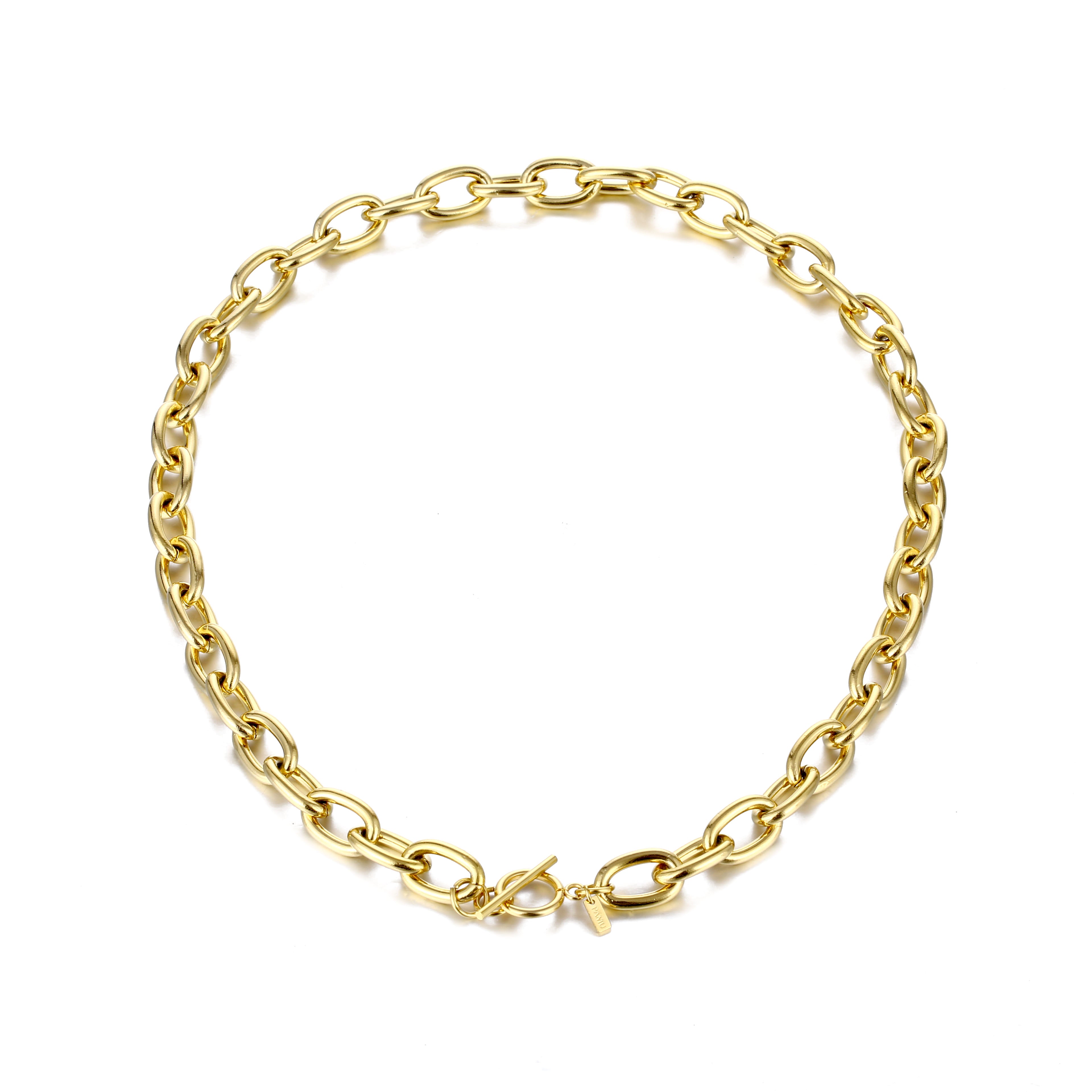 Our Cece necklace is a boasts a bold and striking design that exudes confidence and style. This eye-catching necklace is designed to elevate your look and become the