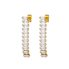 long diamond earring