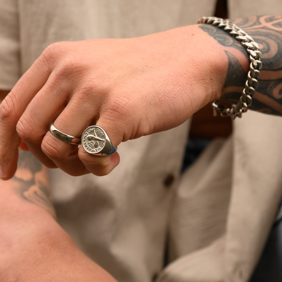 Silver Bracelet and Ring