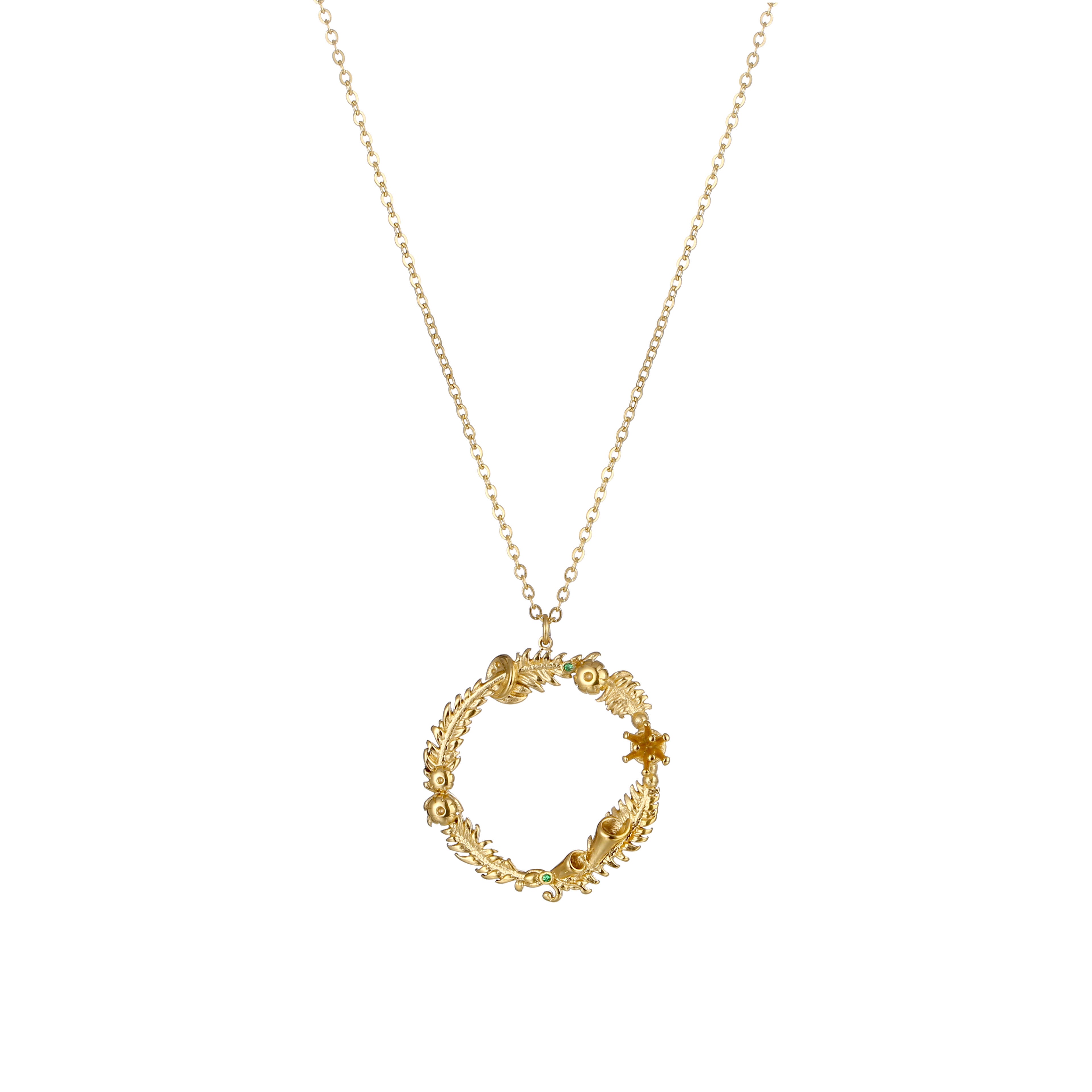 Our Willow necklace has been carefully designed to incorporate some very special aspects of a New Zealand summer. 
If you look closely you will seen the native NZ fe