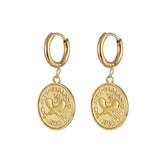 Our Penelope gold earrings fusion