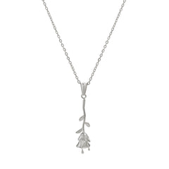 Belle Necklace Dripping Rose Pendant – 18k Gold Plated