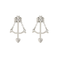 Cupid Studs – Gold Bow Arrow Earrings