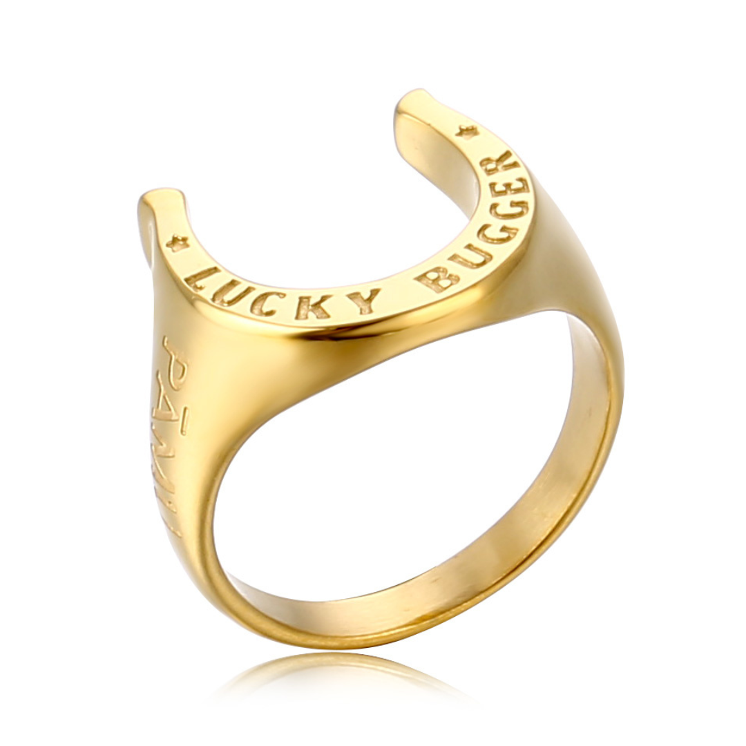 Lucky Bugger Ring – 18K Gold Stainless Steel Statement Ring by PĀMU