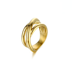 gold plated triple band ring